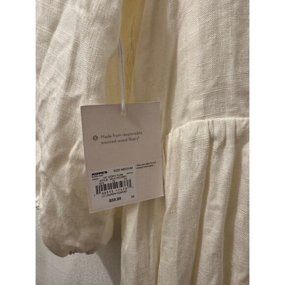 LC Lauren Conrad Smocked Sweetheart Midi Dress New With Tags - Picture 7 of 8